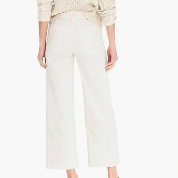 Point Sur J. Crew Wide Leg Pant White Natural 29 Petite - Picture 12 of 12